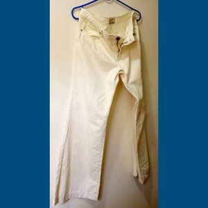 Free People Off White Distressed Jeans